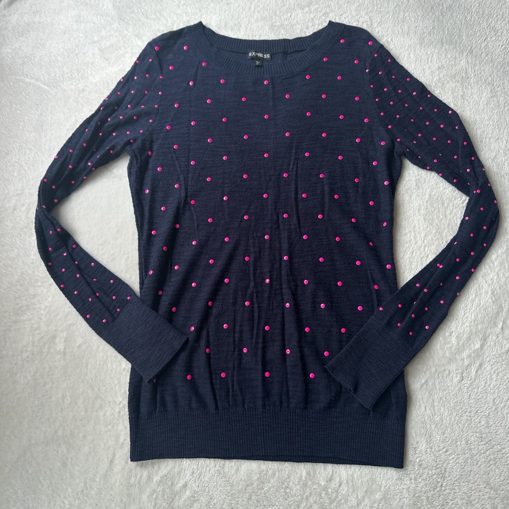 Express polka dot crewneck